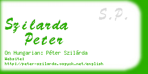 szilarda peter business card