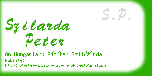 szilarda peter business card